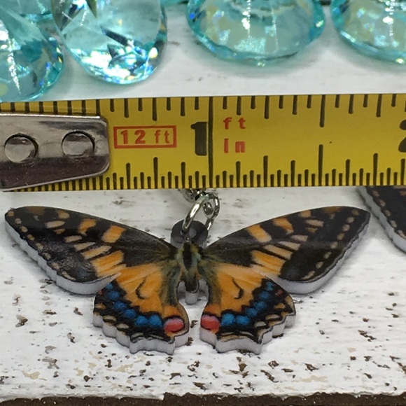 Tiger Swallowtail Acrylic Butterfly Earrings - Picture 7 of 7